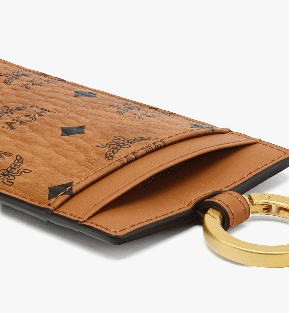 MXZGATA01CO001-Lanyard ID Card Holder in Visetos|Cognac