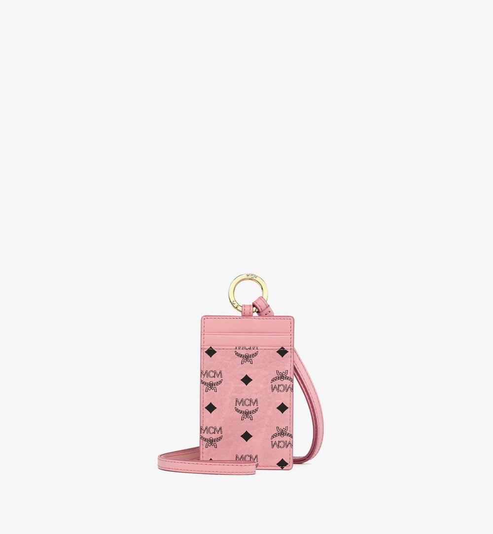 MXZGATA01PZ001-Lanyard ID Card Holder in Visetos|Soft Pink