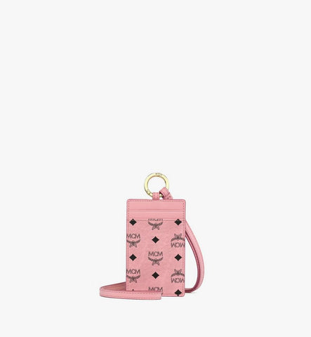 MXZGATA01PZ001-Lanyard ID Card Holder in Visetos|Soft Pink