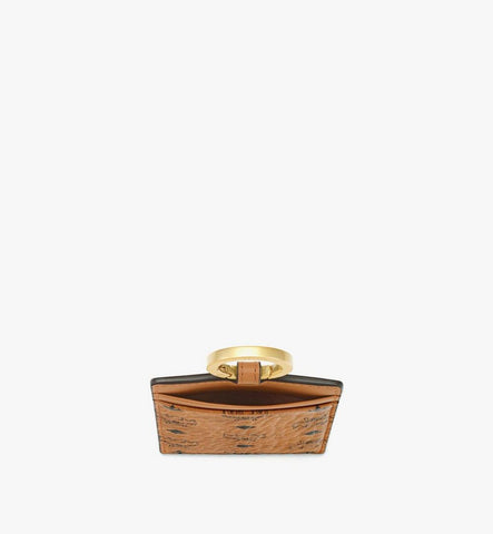 MXZGATA01CO001-Lanyard ID Card Holder in Visetos|Cognac