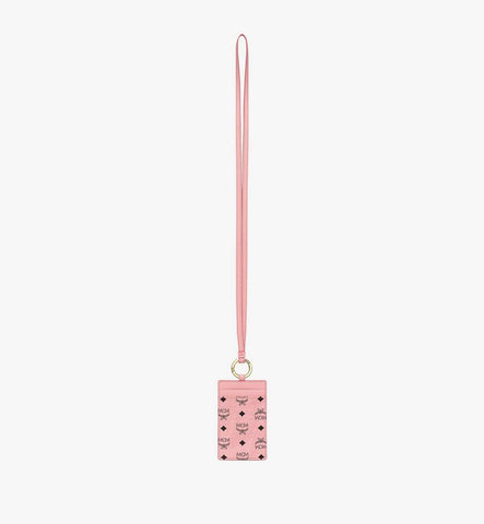 MXZGATA01PZ001-Lanyard ID Card Holder in Visetos|Soft Pink