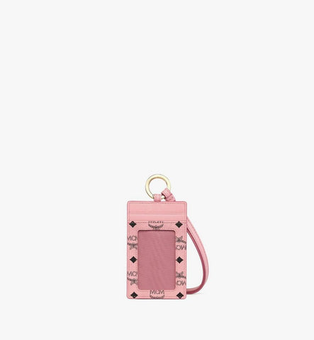 MXZGATA01PZ001-Lanyard ID Card Holder in Visetos|Soft Pink