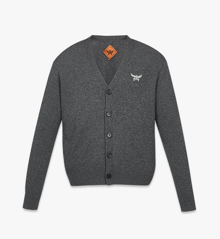 MHDESMM01ED00L-Laurel Cardigan in Wool and Recycled Cashmere|Dark Grey