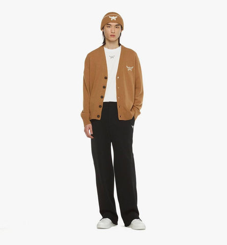 MHDESMM01CO00S-Laurel Cardigan in Wool and Recycled Cashmere|Cognac