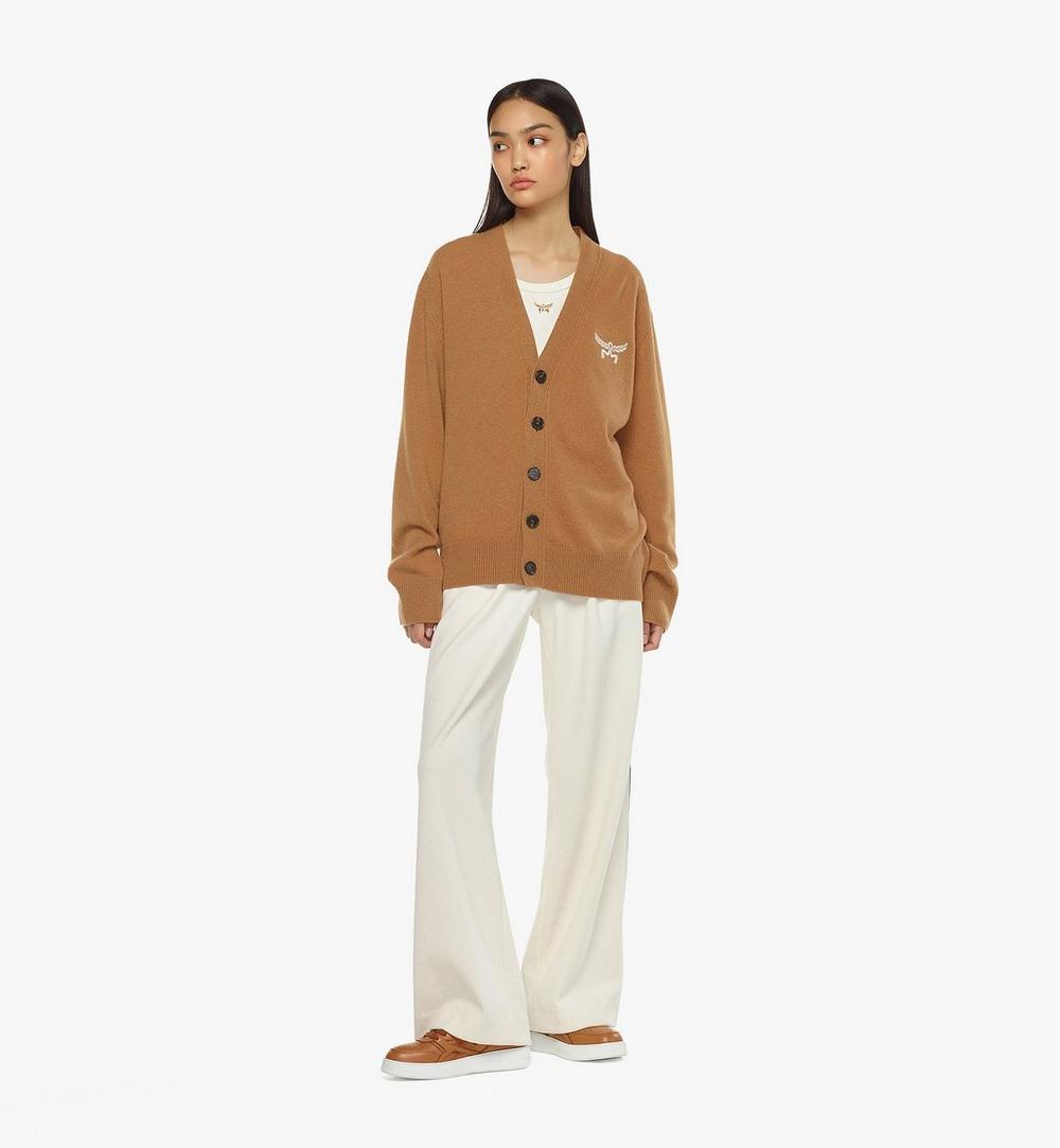 MHDESMM01CO00M-Laurel Cardigan in Wool and Recycled Cashmere|COGNAC