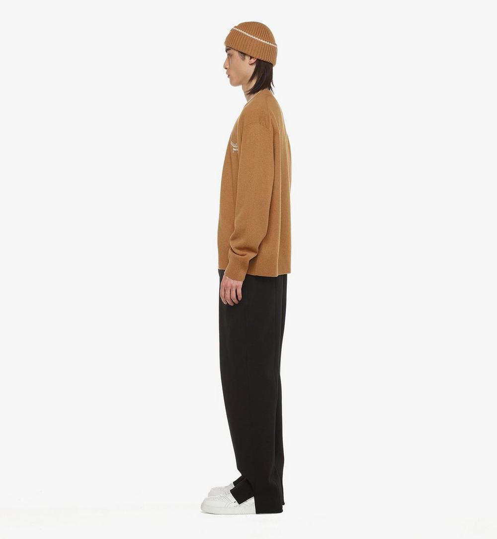 MHDESMM01CO00M-Laurel Cardigan in Wool and Recycled Cashmere|COGNAC