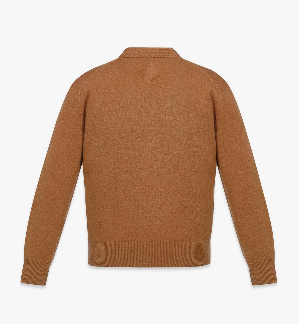 MHDESMM01CO00M-Laurel Cardigan in Wool and Recycled Cashmere|Cognac