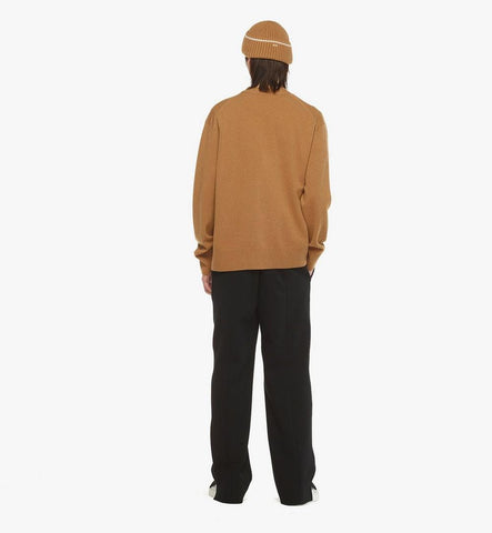 MHDESMM01CO00M-Laurel Cardigan in Wool and Recycled Cashmere|COGNAC