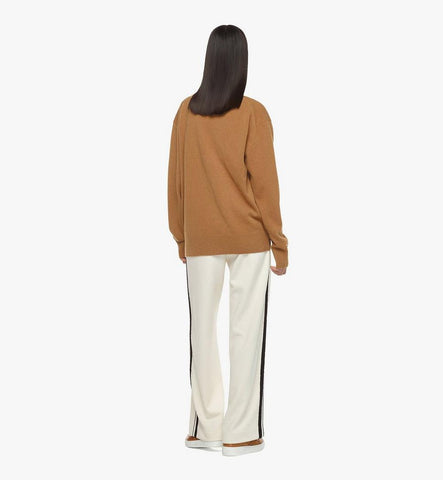 MHDESMM01CO00L-Laurel Cardigan in Wool and Recycled Cashmere|COGNAC VINTAGE