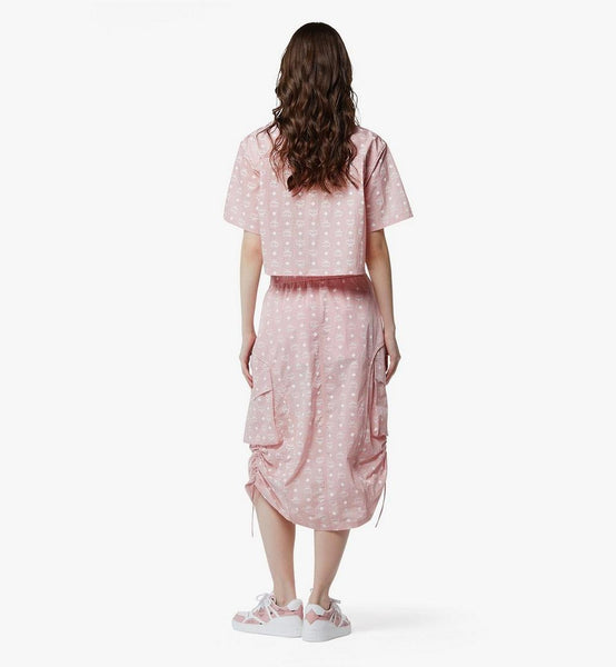 Laurel Cropped T-Shirt in Organic Cotton and Monogram ECONYLÂ® image 5