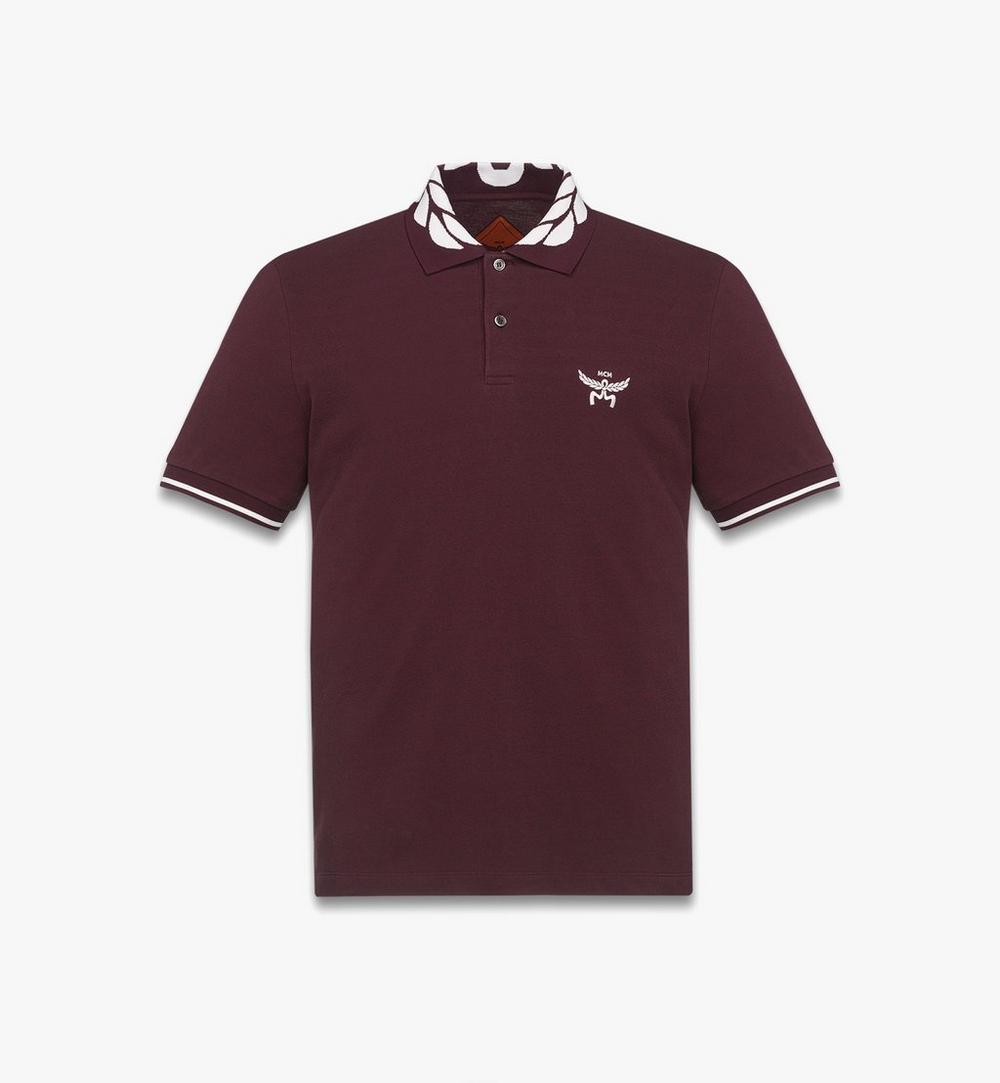 MHTGSMM06XJ00L-Laurel Logo PiquÃ© Polo in Organic Cotton|