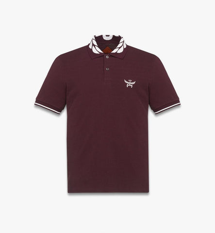 MHTGSMM06XJ00L-Laurel Logo PiquÃ© Polo in Organic Cotton|