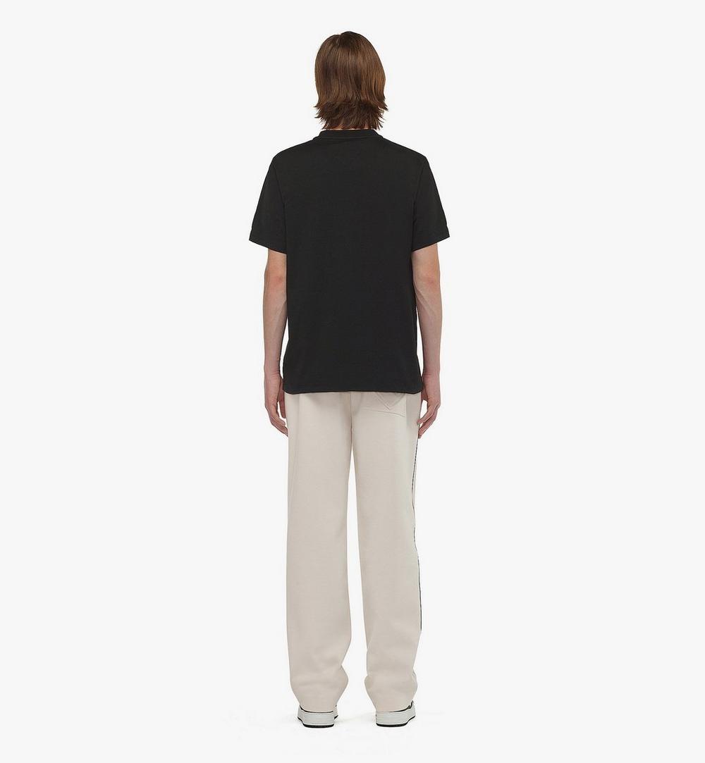 MHTFSMM01BK2XL-Laurel Logo Print T-Shirt in Organic Cotton|Black