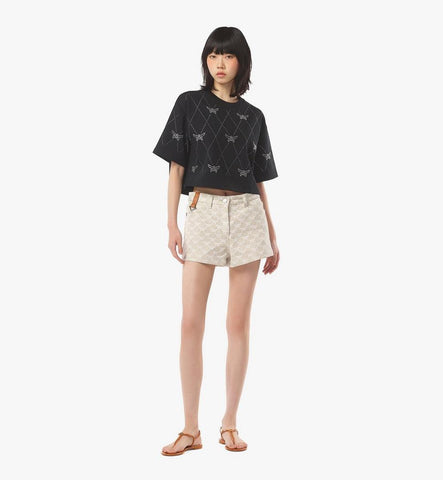 MFTFSMM09BK00S-Lauretos Crystal Ponte T-Shirt|Black