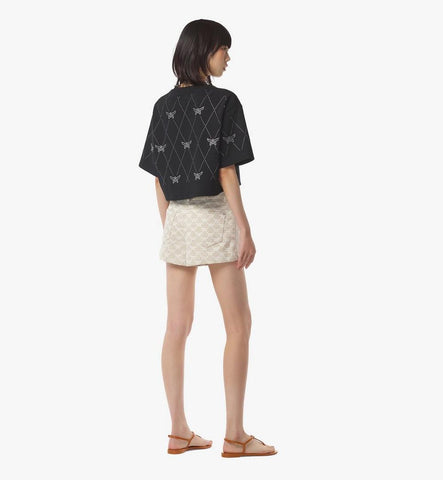 MFTFSMM09BK00L-Lauretos Crystal Ponte T-Shirt|Black