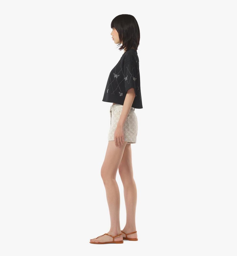 MFTFSMM09BK0XS-Lauretos Crystal Ponte T-Shirt|Black