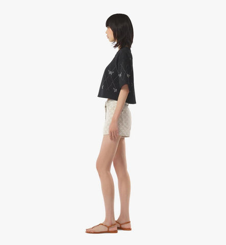 MFTFSMM09BK0XS-Lauretos Crystal Ponte T-Shirt|Black