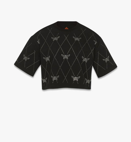 MFTFSMM09BK00L-Lauretos Crystal Ponte T-Shirt|Black