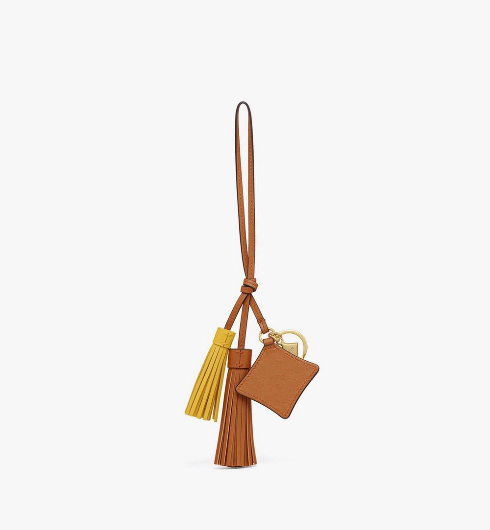 MXZGATA17CO001-Leather Tassel Charm|Cognac