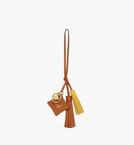 MXZGATA17CO001-Leather Tassel Charm|Cognac