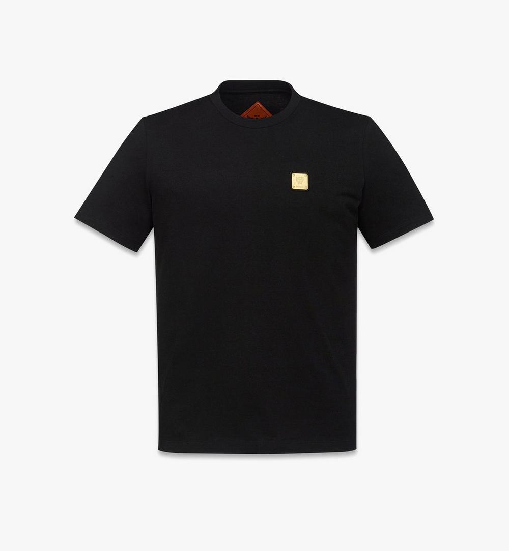MHTGASE01BK00L-Logo Plate T-Shirt in Organic Cotton|Black