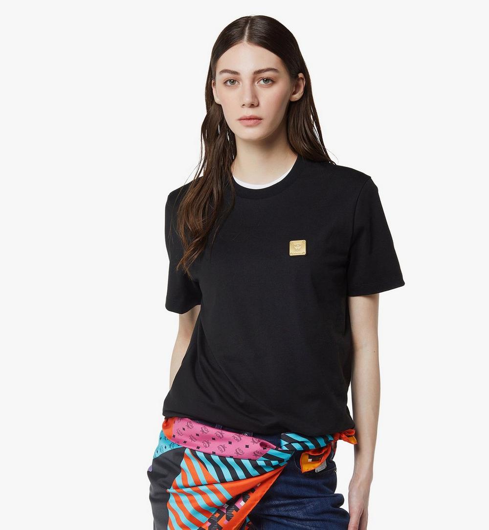 MHTGASE01BK2XL-Logo Plate T-Shirt in Organic Cotton|Black