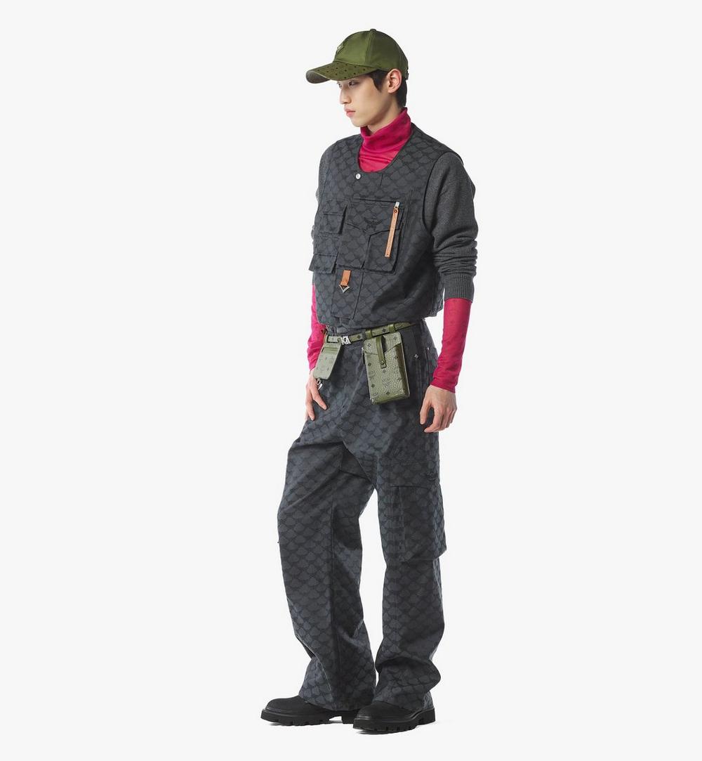 MYBFATA02K8100-M-Art Pouch Belt in Visetos|Khaki Moss