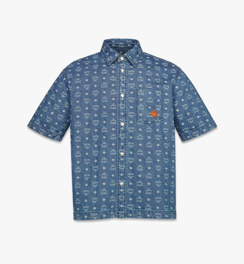 MHHFAMM01HD046-M MCM COL MN DENIM JQD SHIRT HD, 046|DENIM BLUE