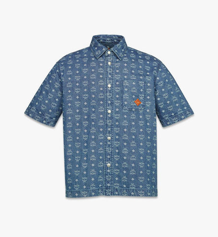 MHHFAMM01HD046-M MCM COL MN DENIM JQD SHIRT HD, 046|DENIM BLUE