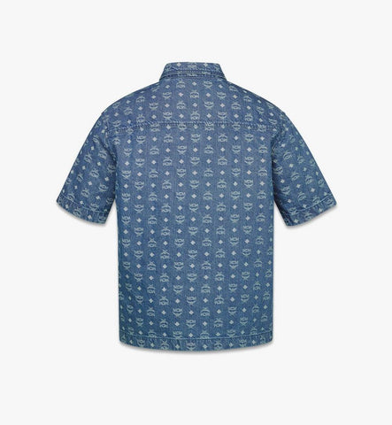 MHHFAMM01HD048-M MCM COL MN DENIM JQD SHIRT HD, 048|DENIM BLUE