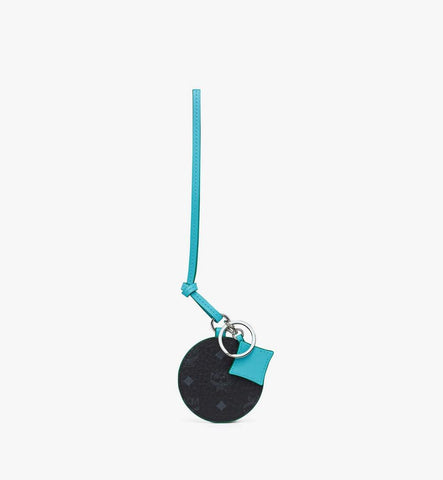 MXZGATA161I001-M50 Logo Charm in Visetos Leather Mix|Blue Ceramic