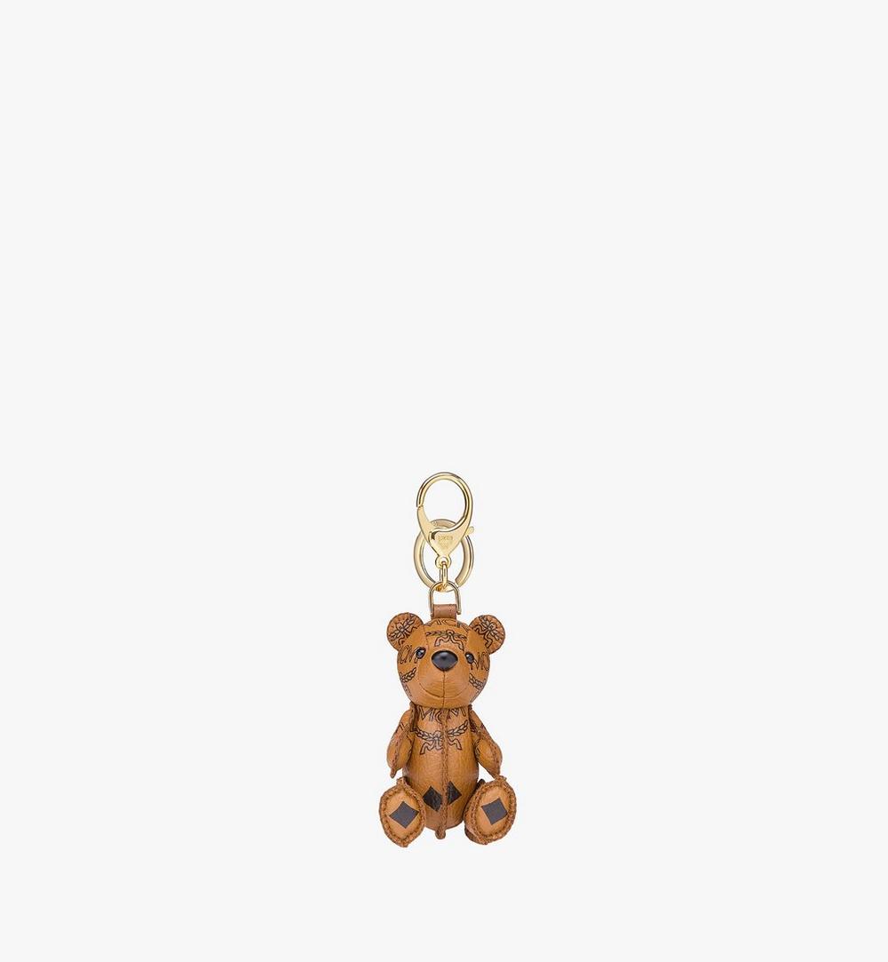 MXZFSTA11CO001-MCM Park Bear Charm in Visetos|COGNAC