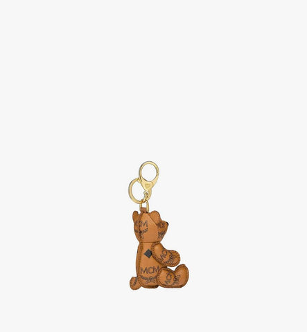 MXZFSTA11CO001-MCM Park Bear Charm in Visetos|COGNAC