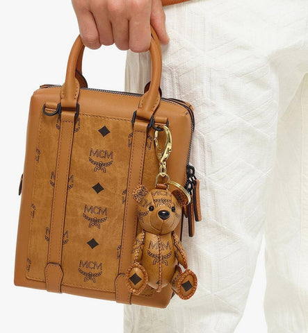 MXZAAXL01CO001-MCM Park Bear Charm|COGNAC
