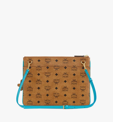 MYZGATA10CO001-MCM x We The Best Crossbody Pouch in Visetos|Cognac
