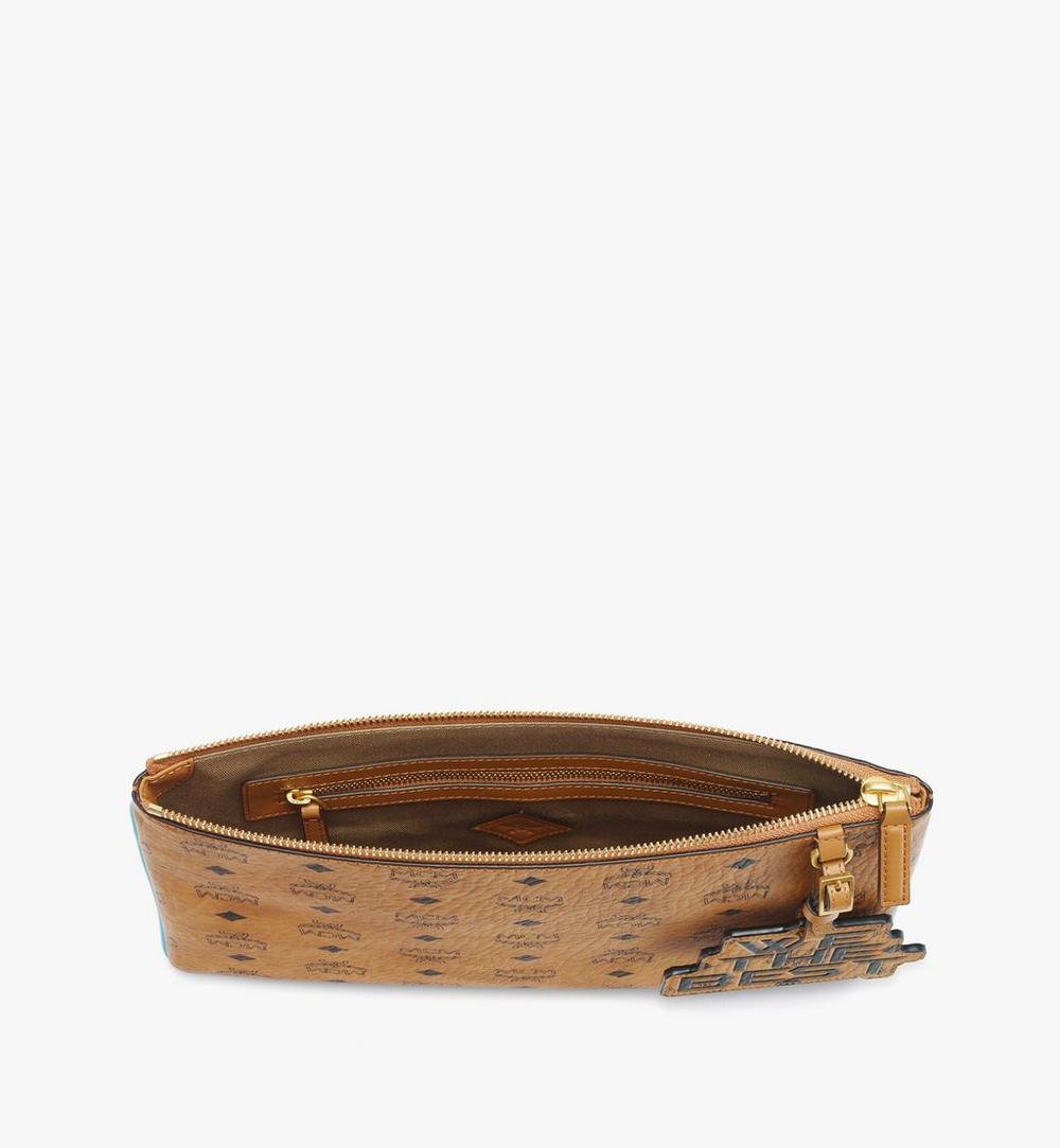 MYZGATA10CO001-MCM x We The Best Crossbody Pouch in Visetos|Cognac