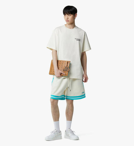 MYZGATA10CO001-MCM x We The Best Crossbody Pouch in Visetos|Cognac