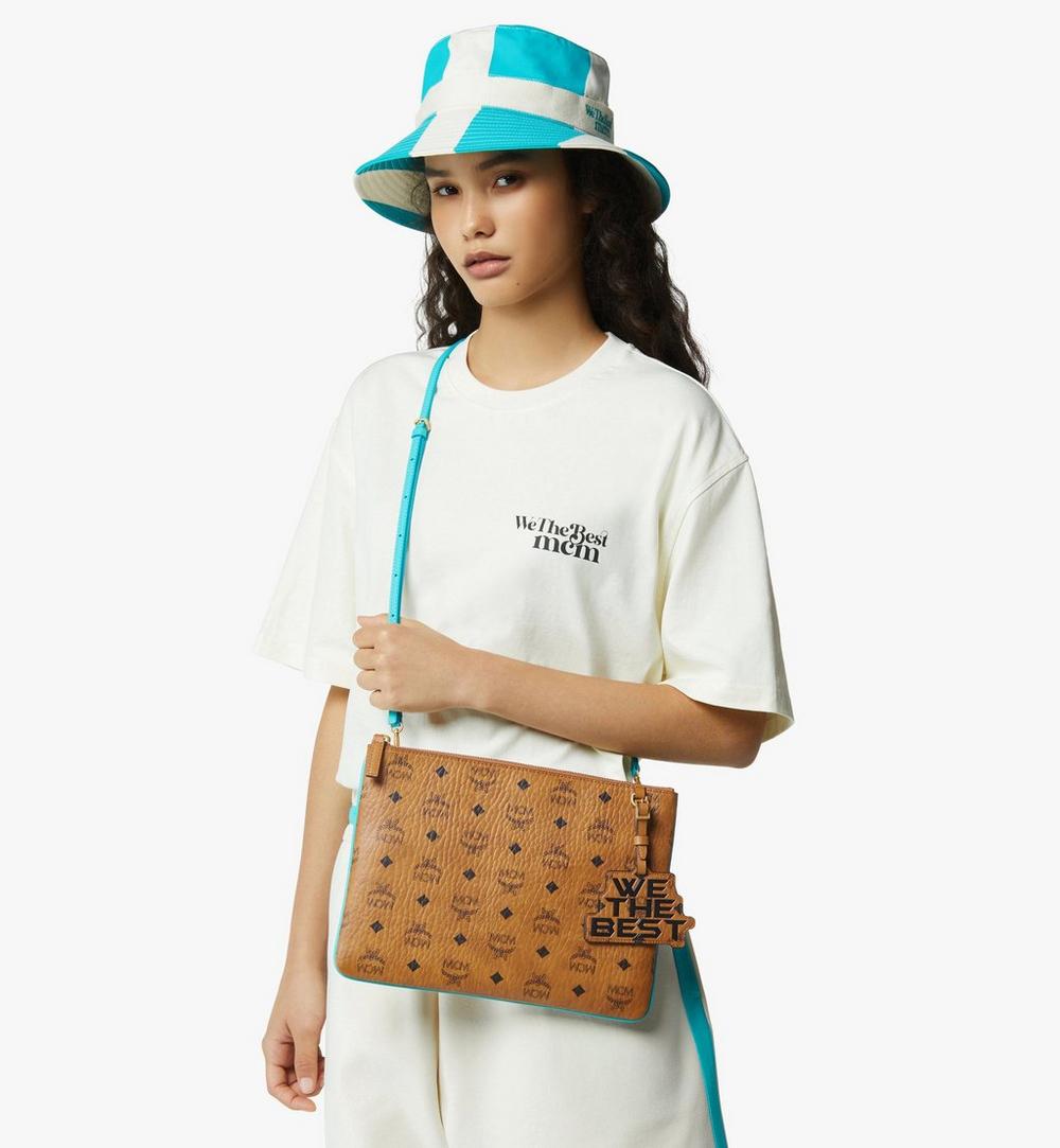 MYZGATA10CO001-MCM x We The Best Crossbody Pouch in Visetos|Cognac