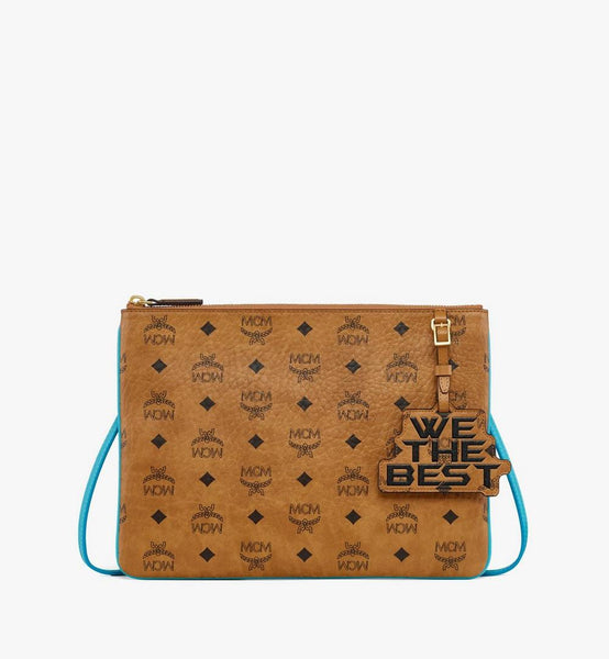 MCM x We The Best Crossbody Pouch in Visetos image 1