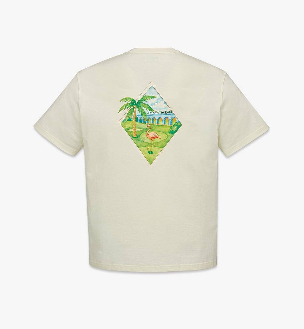 MHTGAMM10WO00M-MCM x We The Best Flamingo T-Shirt|Off White
