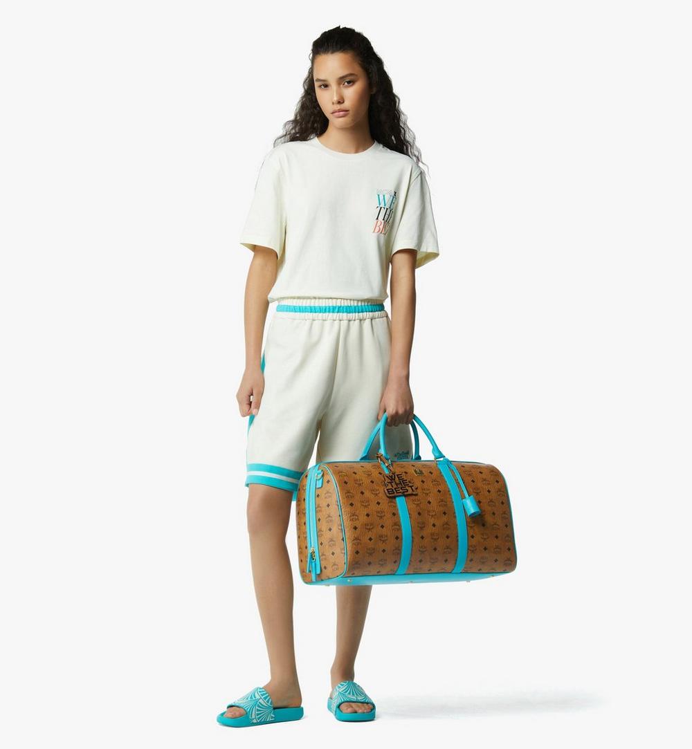 MMVGATT08CO001-MCM x We The Best Ottomar Weekender Bag in Visetos|Cognac