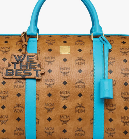 MMVGATT08CO001-MCM x We The Best Ottomar Weekender Bag in Visetos|Cognac