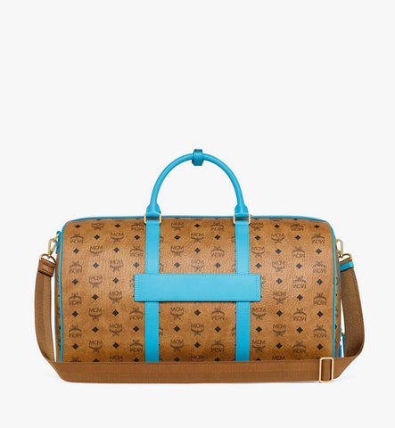MMVGATT08CO001-MCM x We The Best Ottomar Weekender Bag in Visetos|Cognac