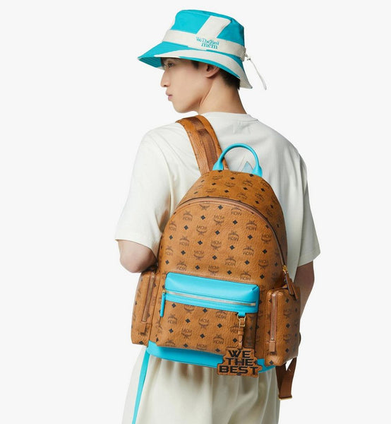MCM x We The Best Stark Backpack in Visetos image 8