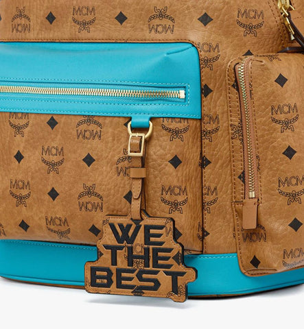 MMKGAVE09CO001-MCM x We The Best Stark Backpack in Visetos|Cognac