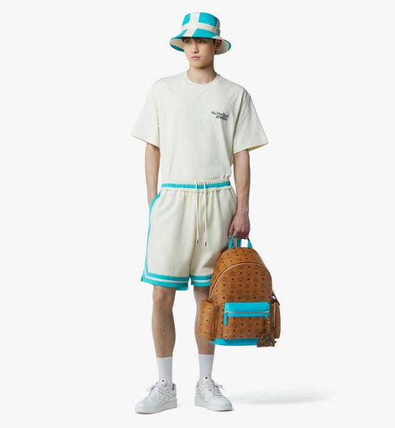 MMKGAVE09CO001-MCM x We The Best Stark Backpack in Visetos|Cognac