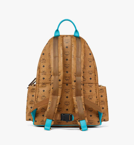 MMKGAVE09CO001-MCM x We The Best Stark Backpack in Visetos|Cognac