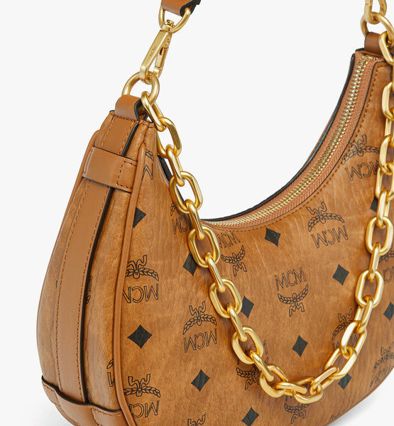 Aren Crescent Hobo Bag in Visetos image 5