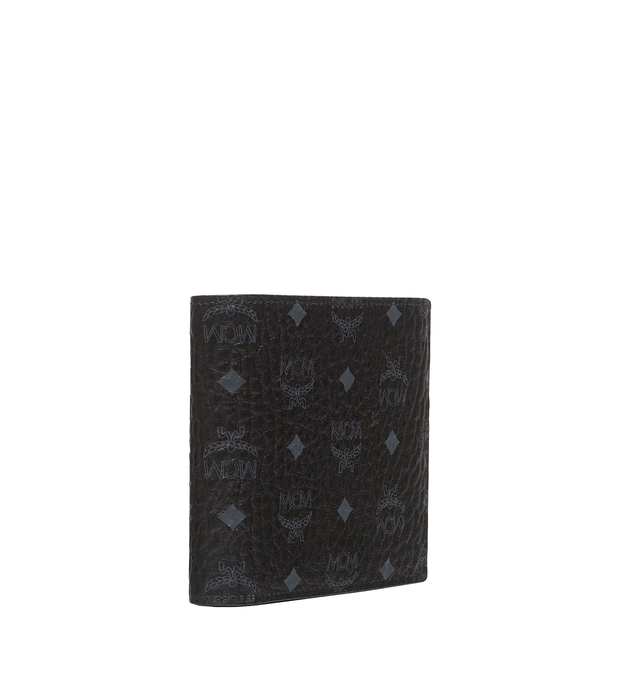 MXSAAVI01BK001-Bifold Wallet w/ Coin Pocket in Visetos Original|BLACK