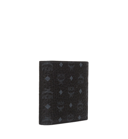 MXSAAVI01BK001-Bifold Wallet w/ Coin Pocket in Visetos Original|BLACK